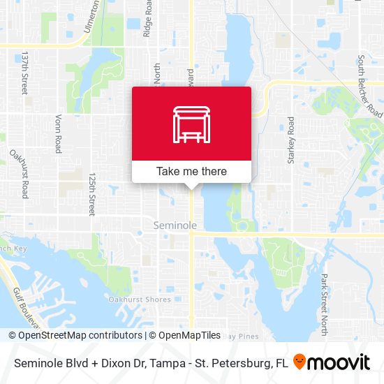 Seminole Blvd + Dixon Dr map