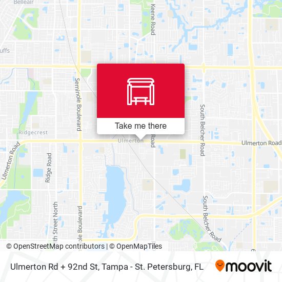 Ulmerton Rd + 92nd St map