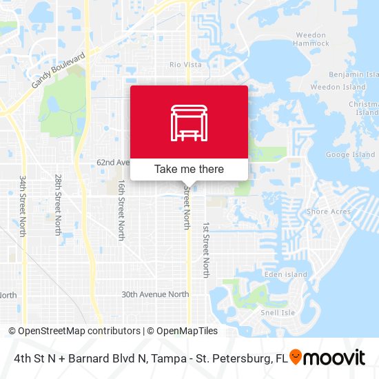 Mapa de 4th St N + Barnard Blvd N