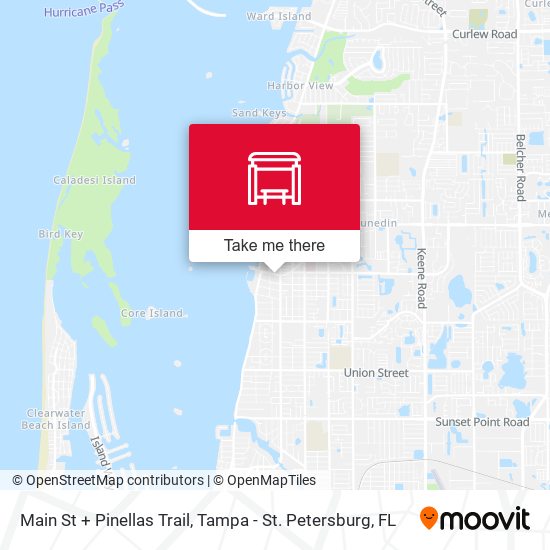 Main St + Pinellas Trail map