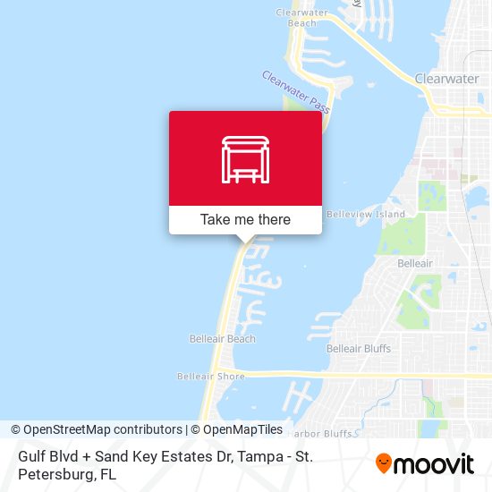 Gulf Blvd + Sand Key Estates Dr map