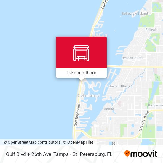 Gulf Blvd + 26th Ave map