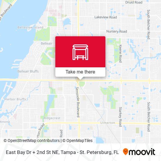 East Bay Dr + 2nd St NE map