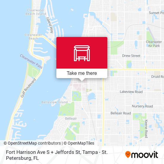 Fort Harrison Ave S + Jeffords St map