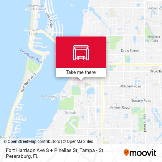 Fort Harrison Ave S + Pinellas St map