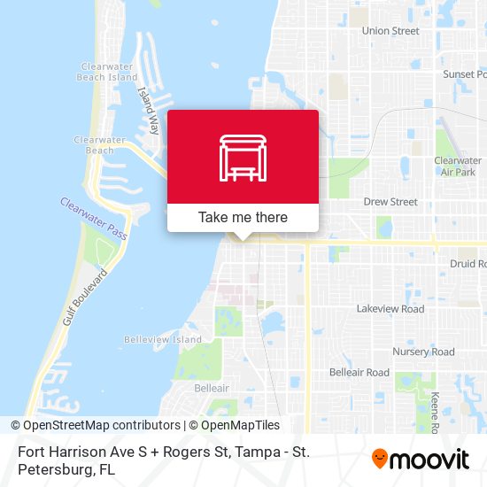 Fort Harrison Ave S + Rogers St map