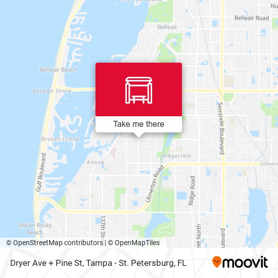 Dryer Ave + Pine St map