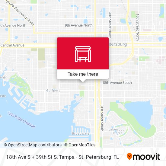 Mapa de 18th Ave S + 39th St S