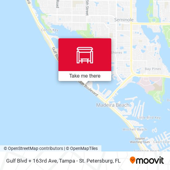 Gulf Blvd + 163rd Ave map