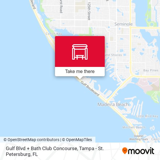 Gulf Blvd + Bath Club Concourse map