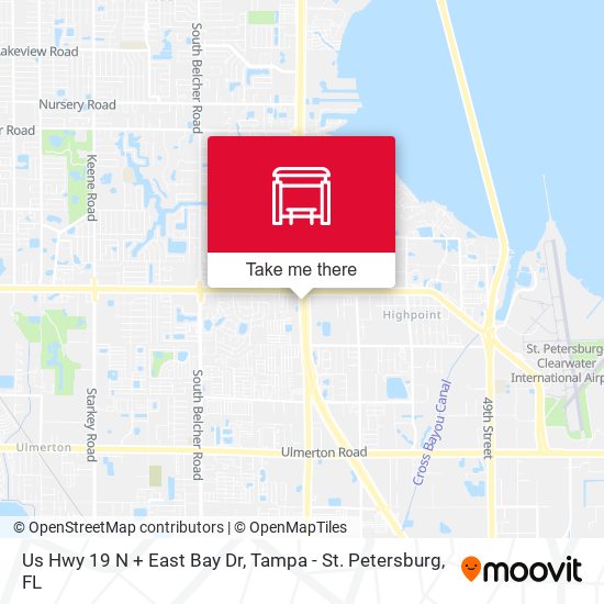 Us Hwy 19 N + East Bay Dr map