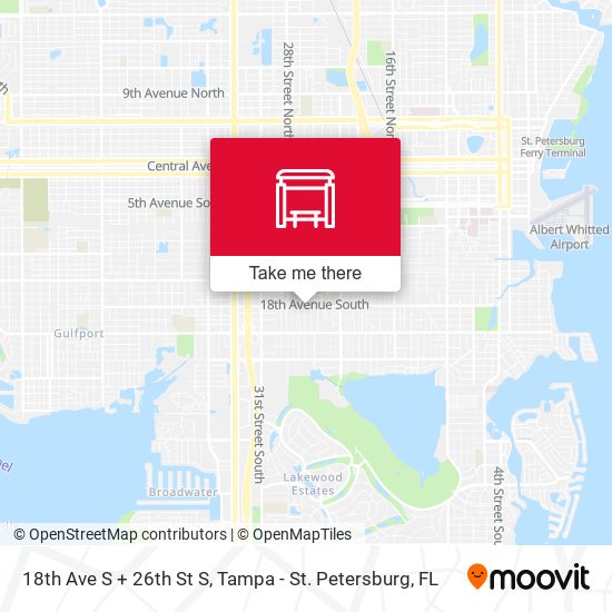18th Ave S + 26th St S map