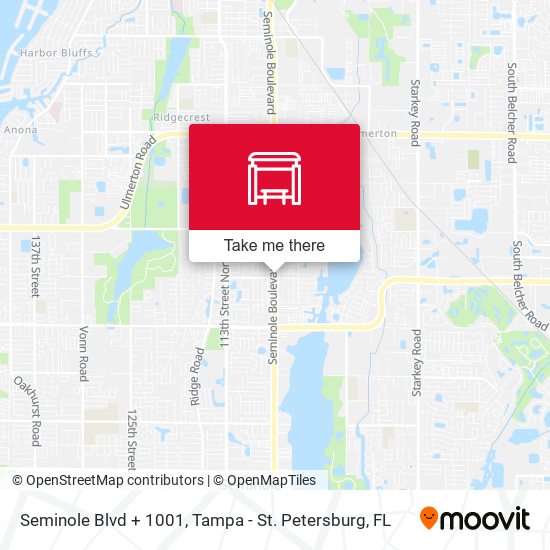 Seminole Blvd + 1001 map