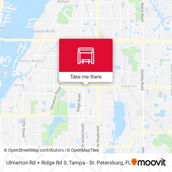Ulmerton Rd + Ridge Rd S map