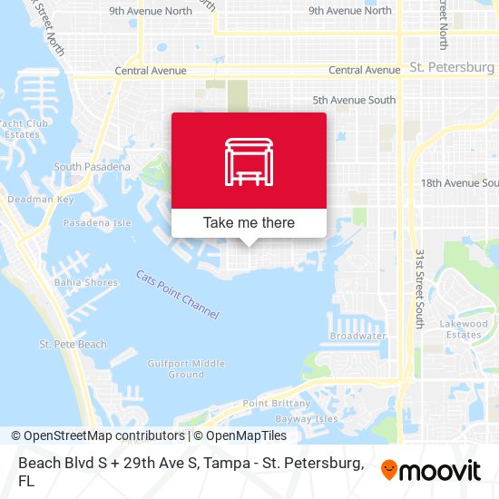 Mapa de Beach Blvd S + 29th Ave S