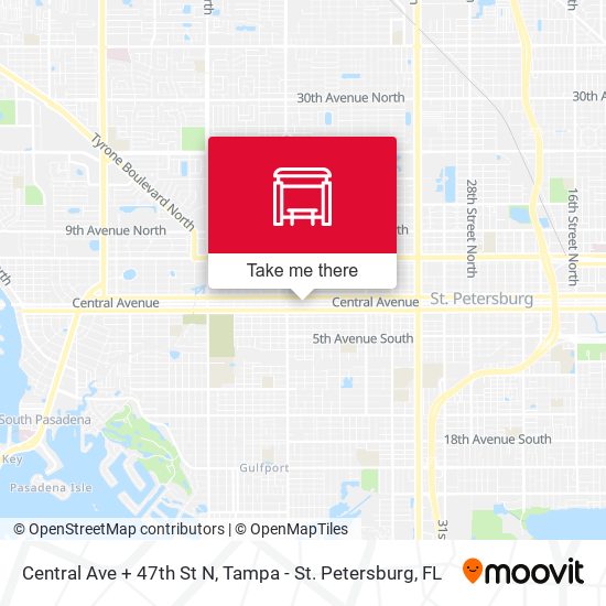Central Ave + 47th St N map