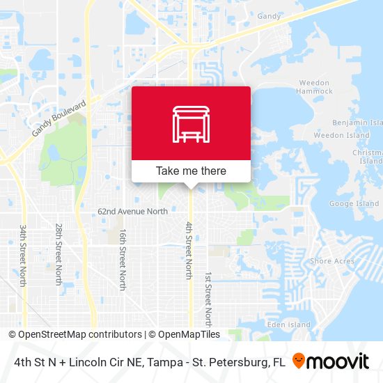 Mapa de 4th St N + Lincoln Cir NE