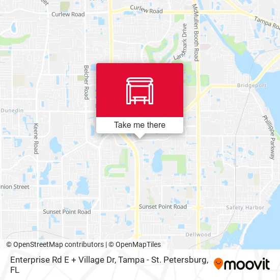Enterprise Rd E + Village Dr map