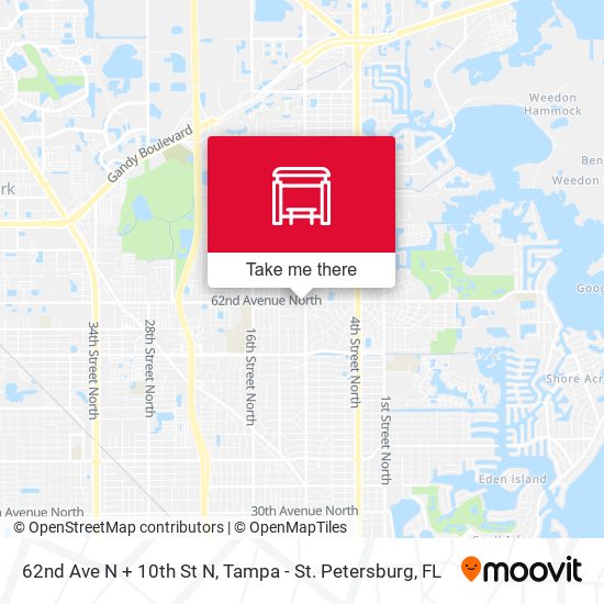 Mapa de 62nd Ave N + 10th St N