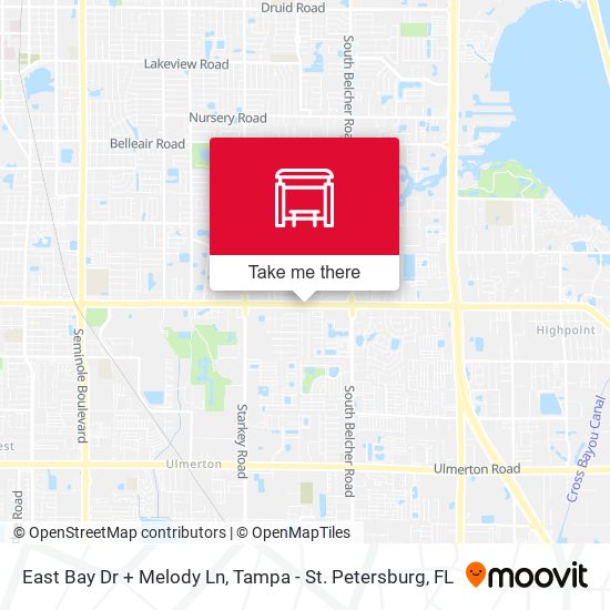 East Bay Dr + Melody Ln map