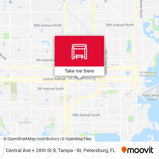 Central Ave + 28th St S map
