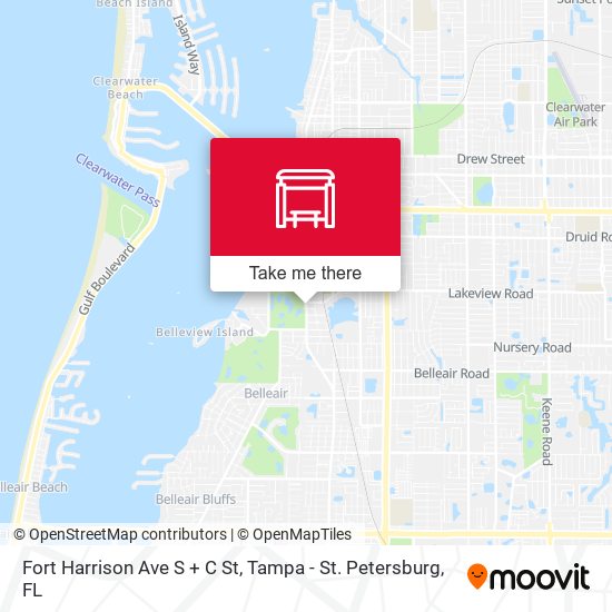 Fort Harrison Ave S + C St map