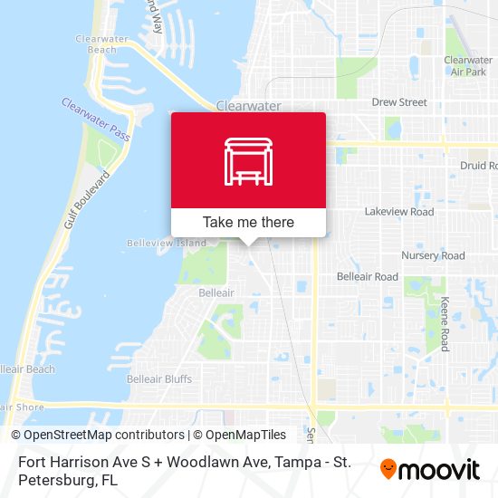 Mapa de Fort Harrison Ave S + Woodlawn Ave