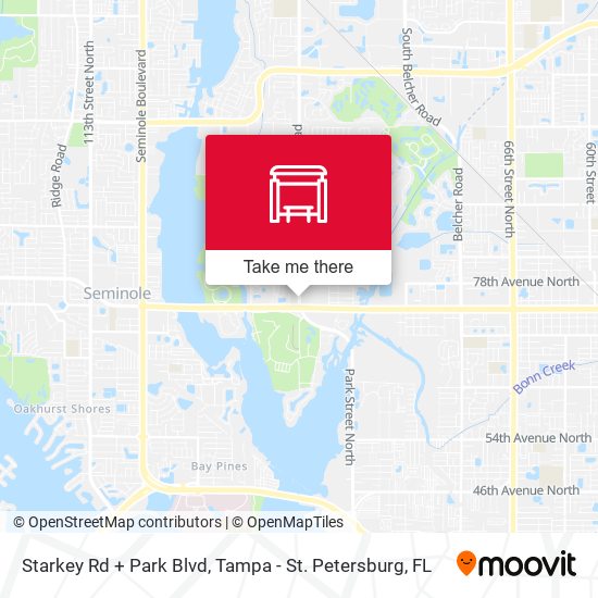 Starkey Rd + Park Blvd map