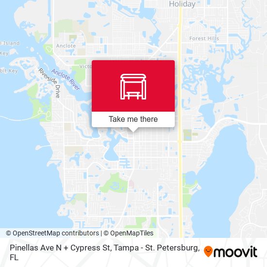 Pinellas Ave N + Cypress St map