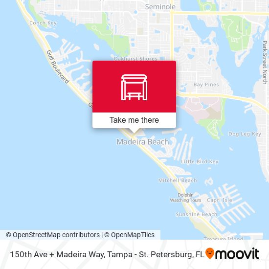 150th Ave + Madeira Way map