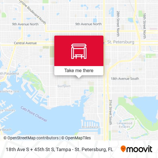 18th Ave S + 45th St S map