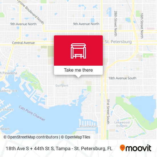 Mapa de 18th Ave S + 44th St S