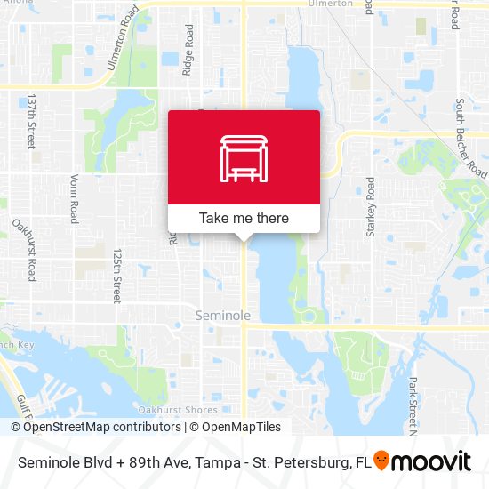 Seminole Blvd + 89th Ave map