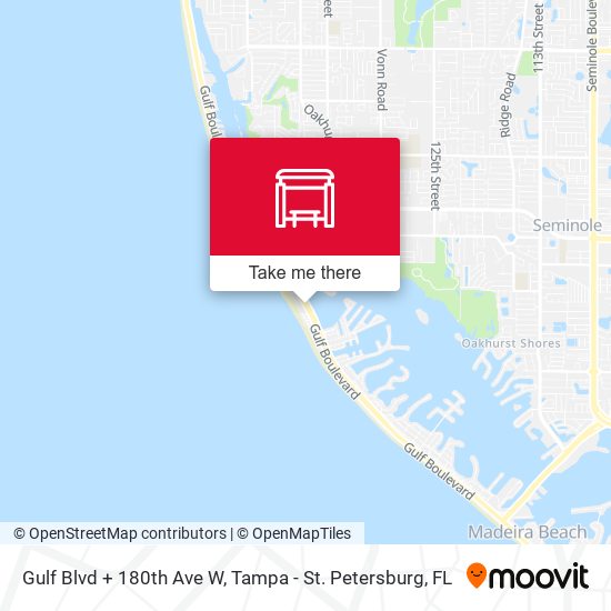 Gulf Blvd + 180th Ave W map