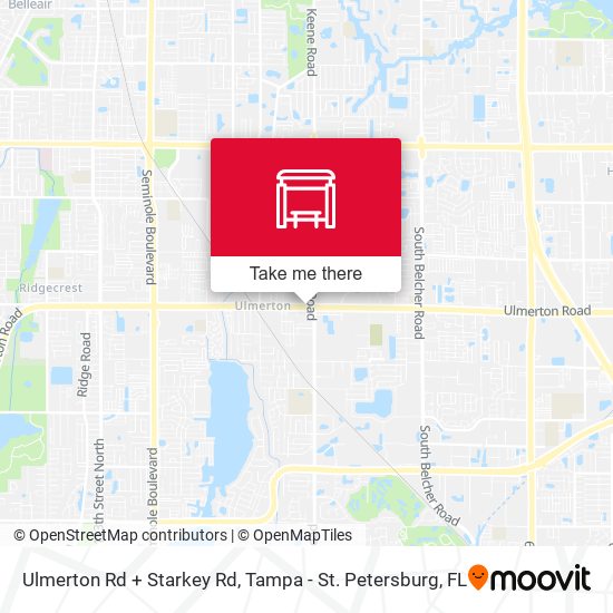 Ulmerton Rd + Starkey Rd map