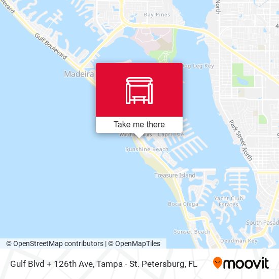 Gulf Blvd + 126th Ave map
