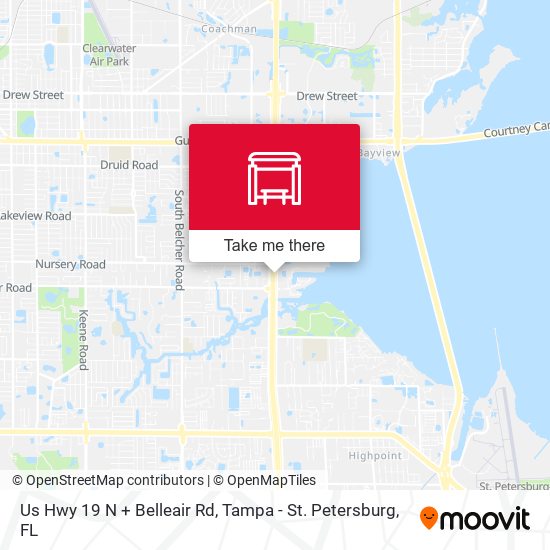 Mapa de Us Hwy 19 N + Belleair Rd