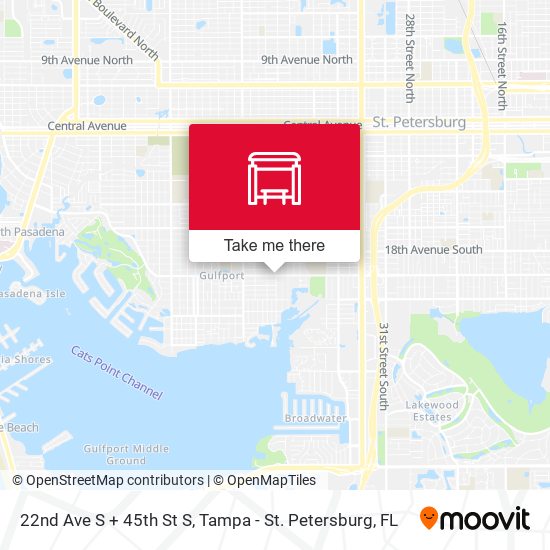 Mapa de 22nd Ave S + 45th St S