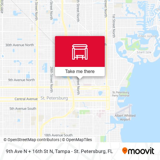 9th Ave N + 16th St N map