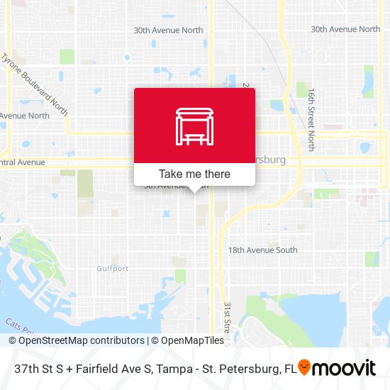 Mapa de 37th St S + Fairfield Ave S