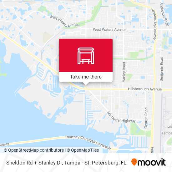 Mapa de Sheldon Rd + Stanley Dr