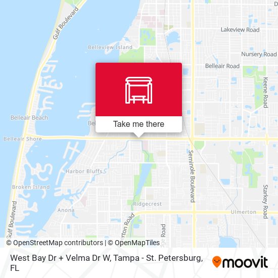 West Bay Dr + Velma Dr W map