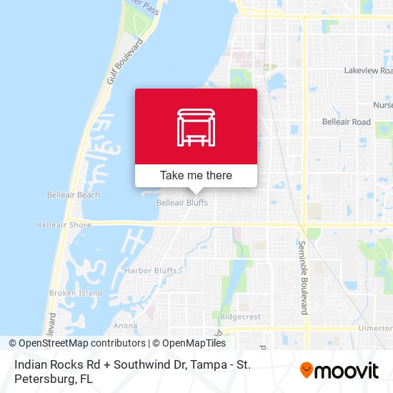 Mapa de Indian Rocks Rd + Southwind Dr