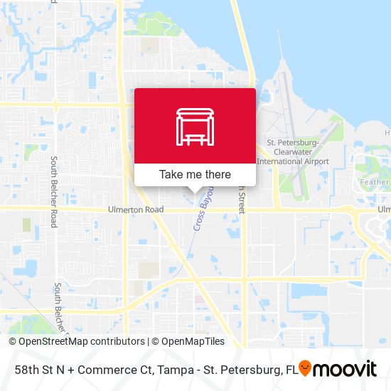58th St N + Commerce Ct map