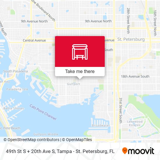 49th St S + 20th Ave S map