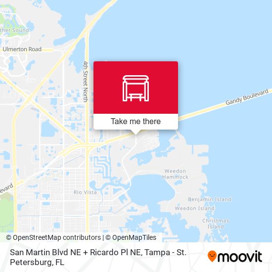 Mapa de San Martin Blvd NE + Ricardo Pl NE