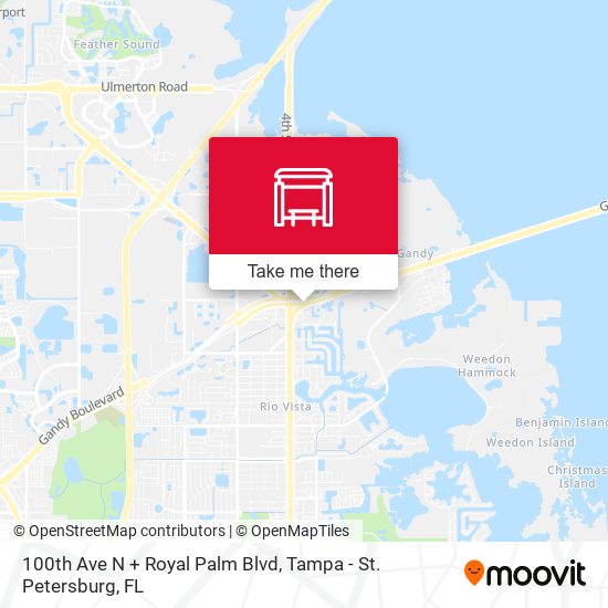 Mapa de 100th Ave N + Royal Palm Blvd
