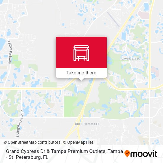 Grand Cypress Dr & Tampa Premium Outlets map