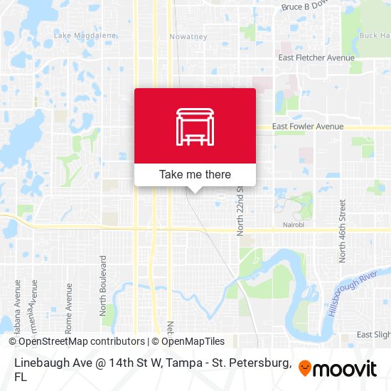 Linebaugh Ave @ 14th St W map