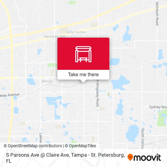 S Parsons Ave @ Claire Ave map